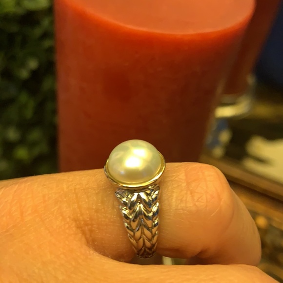 Cultured Pearl Set In Sterling Silver & 14k Gold